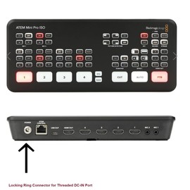 Locking Ring AC Adapter Compatible with Blackmagic Design ATEM Mini Pro ISO