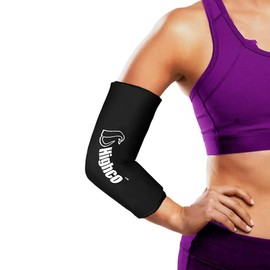 Pack of 1,Elbow Ice Packs Wrap Compression Sleeve for Injuries, Flexible Ice Cold Wrap for Knee, Arm and Calf, Cold Therapy Compression for Shin Splints, Calf Strain,Tennis Elbow,S