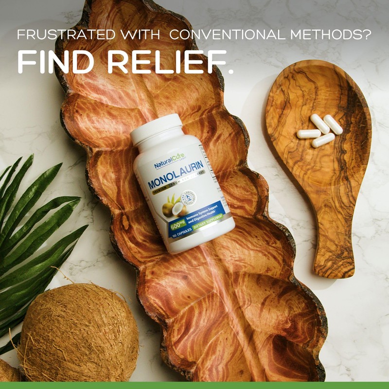 Natural Cure Labs Premium Monolaurin – 600mg, 100 Capsules