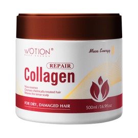 WOTION Collagen Hair Treatment Deep Repair Conditioning Argan Oil Collagen Hair Mask Essence for Dry Damaged Hair All Hair Types 16.90 oz 500ml