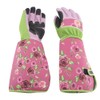 Long Rose Pruning Gardening Gloves Puncture Resistant Work Yard Glove(Pink)