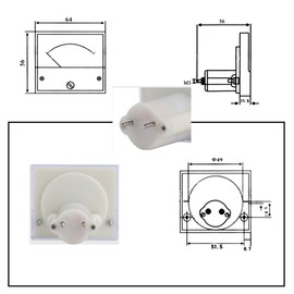 YXQ 0-200A Analog Current Panel 85C1-A Amp Ammeter Gauge Meter 2.5 Accuracy 75mV for Auto Circuit Measurement Tester (DC 200A)
