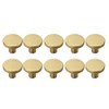 10PCS Large Brushed Brass Gold Handles Round Cabinet Knob for