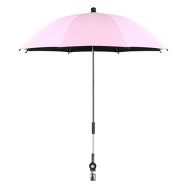 Baby Stroller Parasol UV Protection Free Rotation Detachable Universal Stroller Umbrella Pink