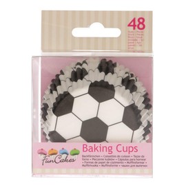 FunCakes FC4021 Premium Football Muffin Cases Baking Cups Greaseproof Coating Perfect for Cupcakes, Muffins or Brownies - Pack of 48 Paper