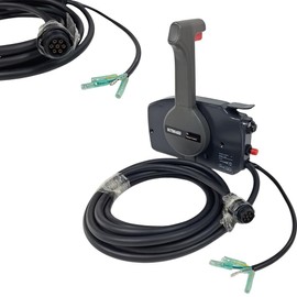 Boatcon Mechanical 703 Side Mount Control Box (Black) 703-48230-14 Push to Open 7Pin Harness For Yamaha Outboard Engine
