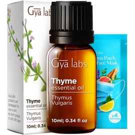 Gya Labs Thyme Essential Oil - 0.34 Fl Oz - for Hair, Skin, Diffuser, Aromatherapy & DIY Candle Making Scent