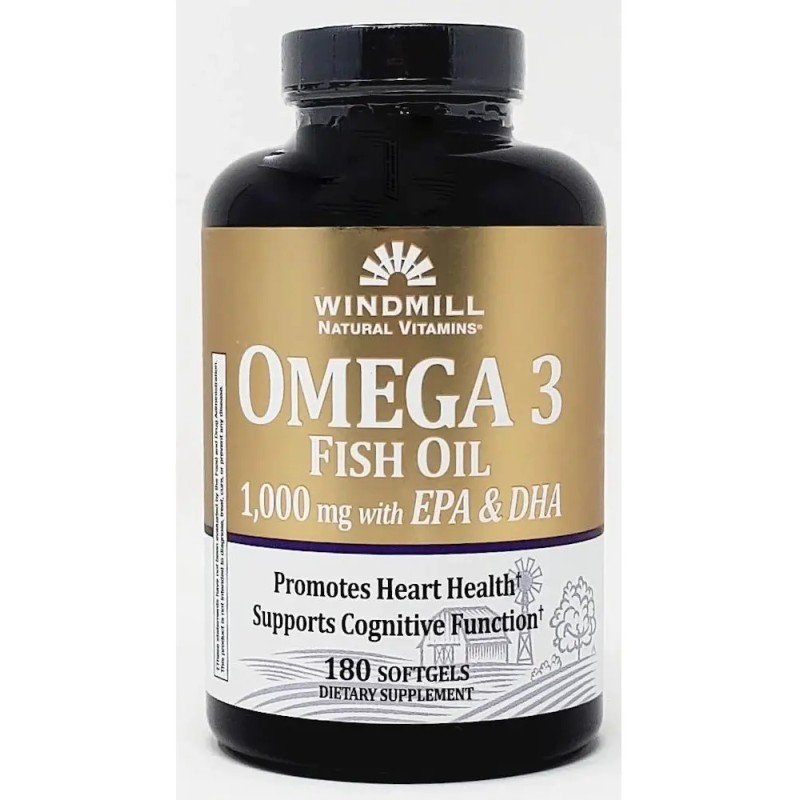 Omega 1000mg Epa Dha Sabor Windmill 180 Cápsulas Gel