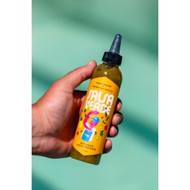 Heartbeat Hot Sauce x Laurent Dagenais Salsa Verde: Poblano Peppers, Pineapple, Tomatillos, Avocado Oil, Honey, Oregano, and Cilantro, 6 oz - Small Batch & Handmade, Vegan, Preservative Free