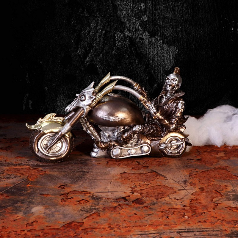 Nemesis Now Wheels of Steel 29cm Steampunk Motorcycle Skeleton Figurine,