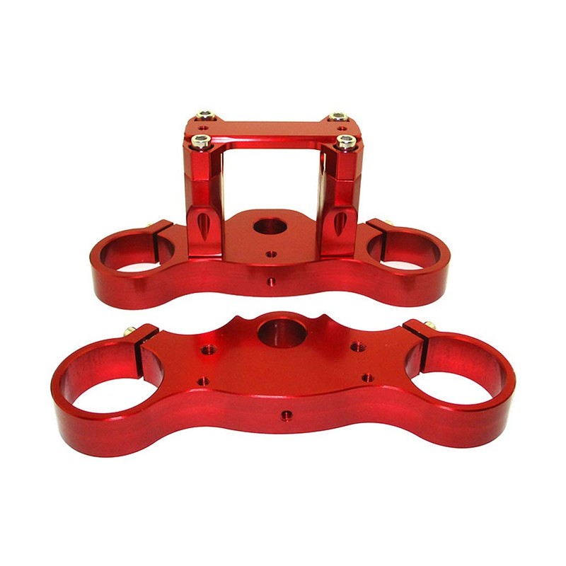 TC-Motor Red CNC Aluminum 45/48-22mm Triple Clamp Set For Pit