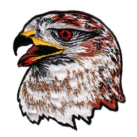 Eagle Head Bird Patch for Iron-On or Sew On Clothes Embroidered Iron-On Patch Applique Falcon Patch Size 7.5 x 8.5 cm