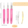 5Pcs Dreadlock Crochet Hooks for Hair 3 Hooks with Different
