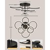 SEABLE Modern LED Ceiling Light 7 Rings Dimmable Ceiling Light