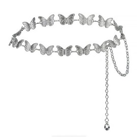 One Piece Cute Butterfly Waist Chain Durable Body Waist Jewelry Retro Adjustable Belly Link Body Jewelry for Women Jeans or Dresses