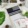Newperlite Thin Blue Line American Police Stick Flag Small Mini