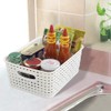 NICESH 6-Pack White Plastic Small Storage Baskets, 10" x 7.7"