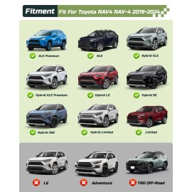 BA Roof Rack for Toyota RAV4 2019-2025 Aluminum Crossbars Rooftop Luggage Lockable
