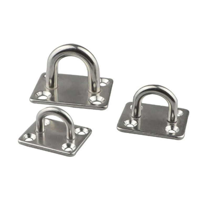 5pcs Eye Plate Ceiling Hook Wall Stainless Steel Pad Eye
