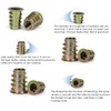 NACX M6 x 8mm Threaded Inserts Nuts, Hex Drive Threaded