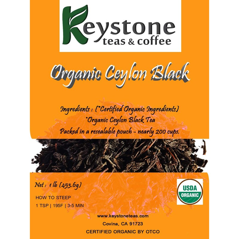 Keystoneteas Organic Bulk,Ceylon Lose Leaf, 16 Ounce Tea