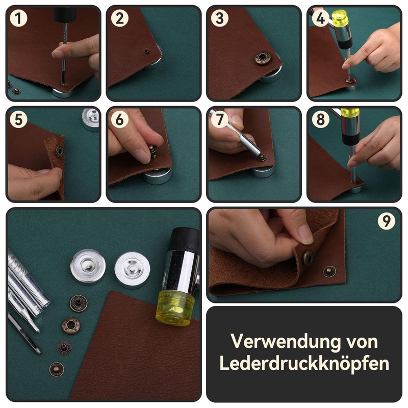 320 Piece Leather Rivets Set, Hollow Rivets Set, Press Stud