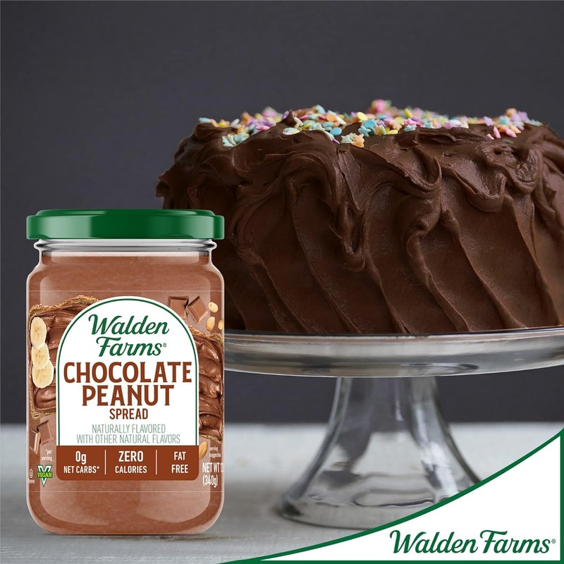 Walden Farms Chocolate Peanut Spread 12 Oz (Pack of 6)