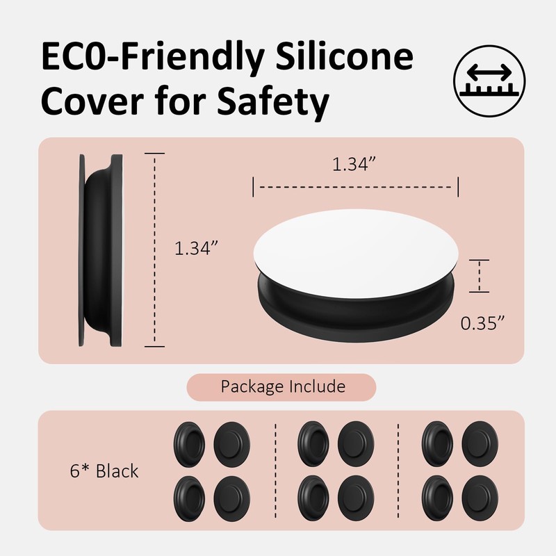 Vaszu Remote Control Holder Magnetic Wall Mount Self-Adhesive, 6 Pack