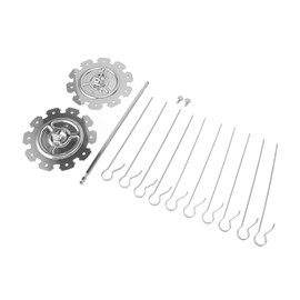 Rotisserie Skewer Set Stainless Steel Rotisserie Kabob Rods Grill for Chicken Wings Sausage Fish