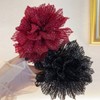 New Rose Flower Sequin Hairpin for Women's Side Ponytail & Back of Head Styling Flower Red- 10ea