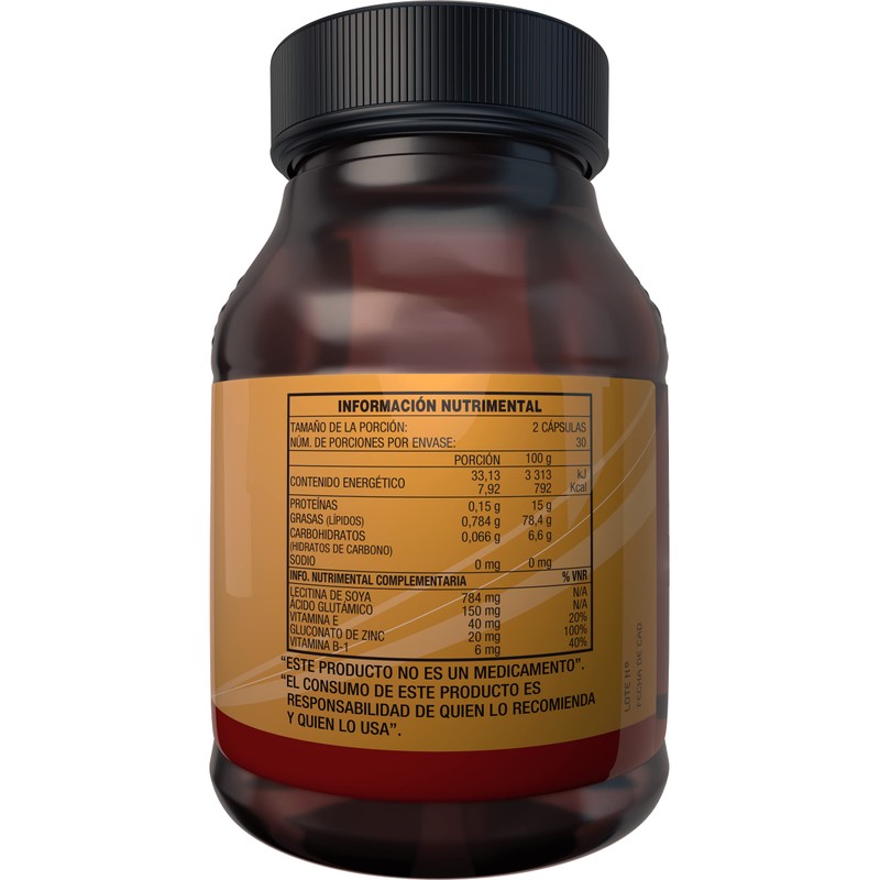 Essential Nutrition Ácido Glutamico 60 Cápsulas de 500 mg