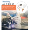 TIG Torch Glass Cup,2.4mm High Heat Welding Torch Glass Cup