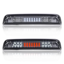 PIT66 3rd Brake Light, Compatible with 2014-2018 Chevy Silverado I Type Led Bar High Mount Stop Light Rear Tail Cargo Lamps White Smoked Lens Black Housing