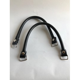 Tremaga Black Bag Handle, Genuine Leather, Bag Handle, For Business Bag Repair, Repair Handle, Bag Handle, Craft Handle, Genuine Leather, Cowhide Leather, Removable Handle, Replacement Handle, D Tube Hardware Not Included