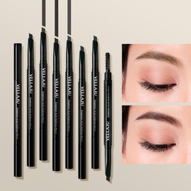 Bellajou 오토 아이브로우 펜슬 2개(6컬러)삼각펜슬 Auto Eyebrow Pencil Set of 2 (6 Colors) Triangular Pencil [Black + Black]