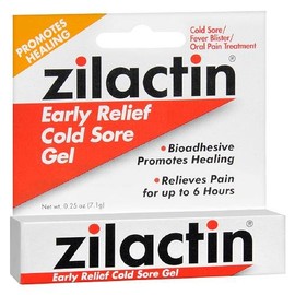 Zilactin Cold Sore Relief Gel 0.25 oz(pack of 2)