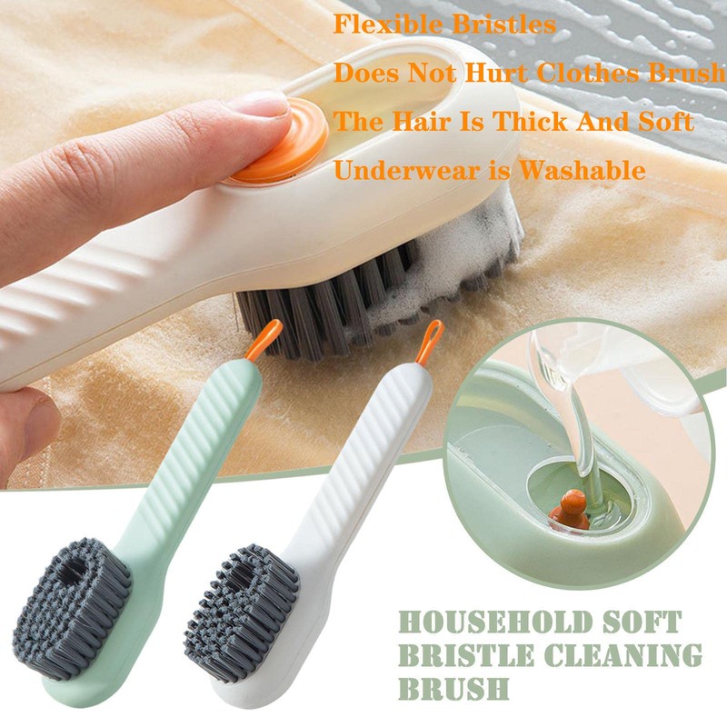 Liquid Adding Soft Fur Cleaning Brush, Multifunctional Cleaning Brush with