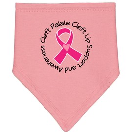 inktastic Cleft Palate Cleft Lip Awareness Ribbon Baby Bandana Bib Mauve and Natural 29e49