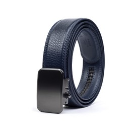 Joseph Elliott Belts Men's Genuine Leather Ratchet Adjustable Golf Belt Navy Blue, Black Buckle