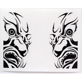 Cutting Sticker Kongo Rikishi Statue Nio-Ogre Car Sticker Decal Sticker Dress up or Hide Car Motorcycle Etc. Size: 4.7 x 3.5 inches (12 x 9 cm), Black