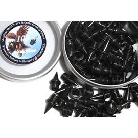 100 punte in acciaio inox per pista e cross country (nero, 9 mm).
