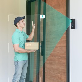 Blink Doorbell Mount, Anti-Theft Blink Outdoor Camera Mount with Rain Cover, Blink Doorbell Camera Mount for Apartment, No-Block Sensor & Night Vision, Easy to Install