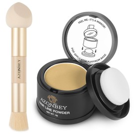 Azonbey Root Touch Up Sets,Hairline Powder Cover Up- Hairline Concealer for Thin and Thinning Hair, Water & Sweat Resistant,With Makeup Brush (Blonde)