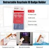 Mtxorvix 2 Pack Metal Heavy Duty Retractable Badge Holders Reel
