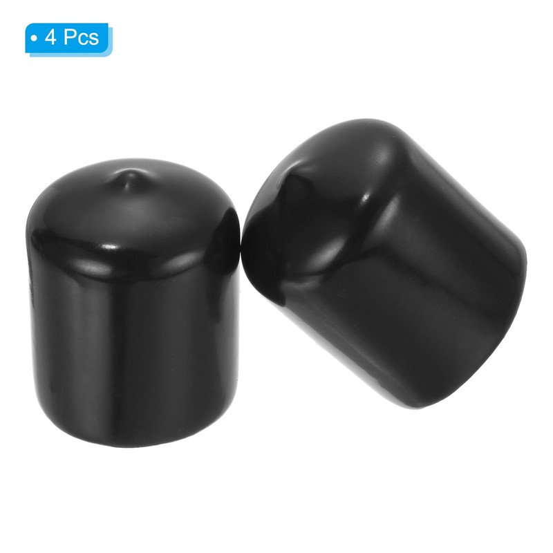 PATIKIL 30MM Vinyl Rubber End Caps, 4 Pack Flexible Bolt