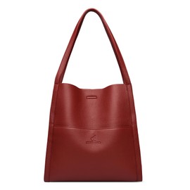 DEEVORCA Women's Shoulder Bag Fashion Women's Handbag Shoulder Bag Elegant Women's Handbag Travel Women's Shoulder Bag Work Women's Messenger Bag Women's Hobo Bags Waterproof PU Leather, red, L