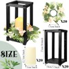 Hushee 60 Pcs Wooden Wedding Lantern Centerpiece Integrated Candle Holders