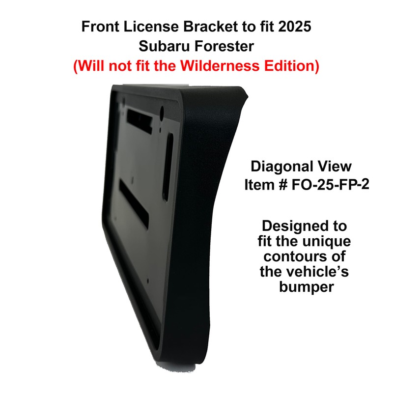 Front & Rear License Brackets Compatible with 2025 Subaru Forester