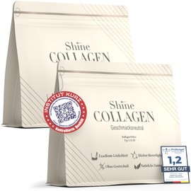 Shine Collagen Powder 600 g - 100% Collagen Peptides, Premium Hydrolysate Type 1, 2 and 3, Halal, Perfect Solubility, Neutral in Taste, Pack of 2 (2 x 300 g)