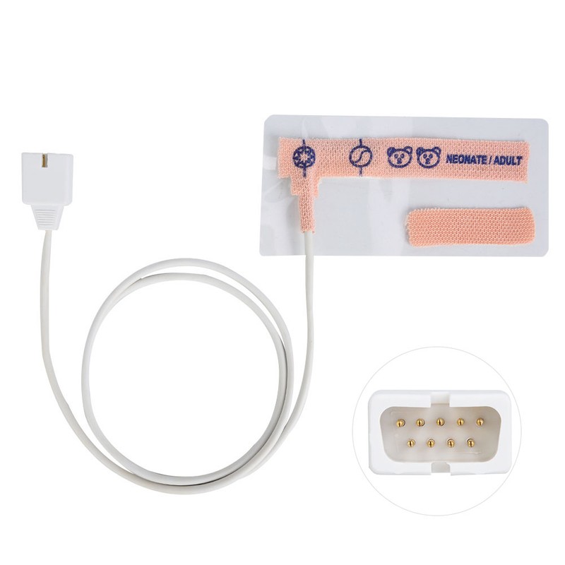 9 Pin Plug Disposable SpO2 Sensor Wrap Oxygen Saturation Probe